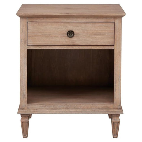 Oakestry Victoria Birch Finished Nightstand Light Natural Drawer Storage and Organization Easy Assembly, Multicolored