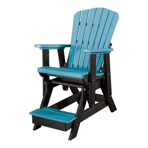 American Furniture Classics 516ARB Fan Back Balcony Glider, Aruba Blue