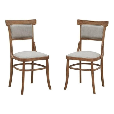 Diana Linen Upholstered Seat Dining Chair (Set of 2) - Vintage Honey