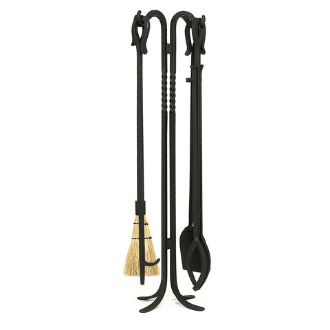 Minuteman International Shepherd's Hook III, 38-in 5-Piece Fireplace Tool Set