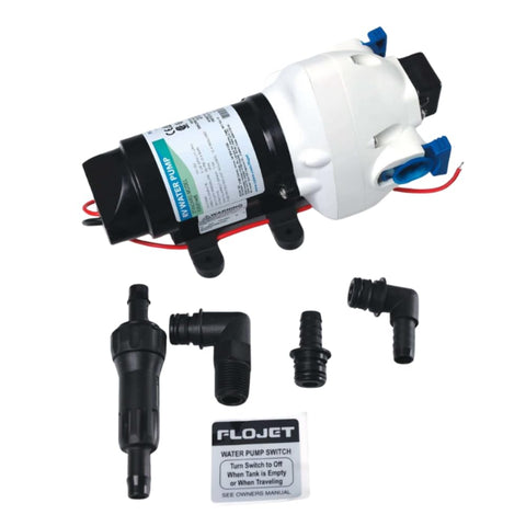 Flojet 03526-144A Triplex Diaphragm Automatic Water System Pump, 2.9 GPM 50 PSI, 12 volt DC