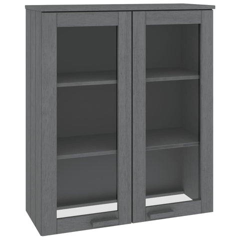vidaXL Top for Highboard, Coffee Bar Cabinet with Doors, Kitchen Storage Cabinet for Living Room Hallway, HAMAR Dark Gray Solid Wood Pine