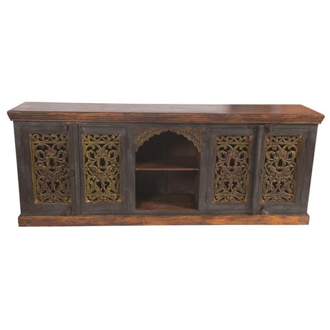 Moti Arvada 4-Door Solid Wood Plasma/Buffet in Brown