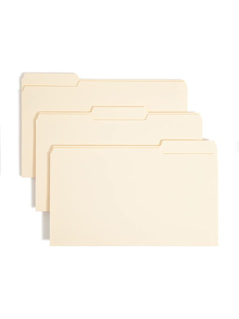 Smead Interior File Folder, 1/3-Cut Tab, Legal Size, Manila, 100 per Box (15230)