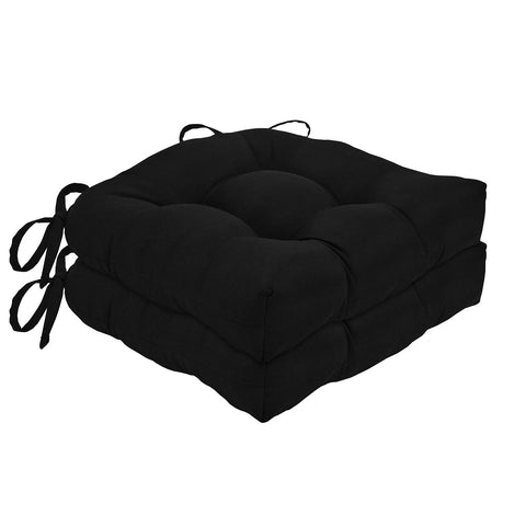 ACHIM Chase Chair Pad 16"x15"x3" 2-Pack - Black