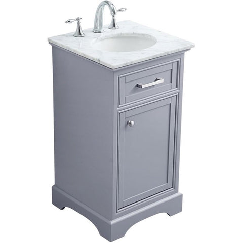 19 in. Americana Single Bathroom Vanity Set - Light Grey