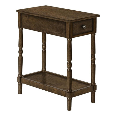 Monarch Specialties 3957 Accent, 2 Tier, End, Side Table, Nightstand, Bedroom Table-24 H/Espresso Veneer, 11.75" L x 21.75" W x 25" H