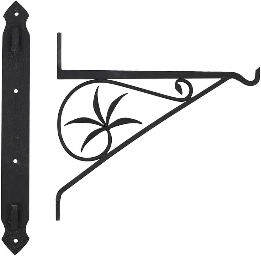 Minuteman International Crane, 18-inch Fireplace Pot Hanger Bracket, Black