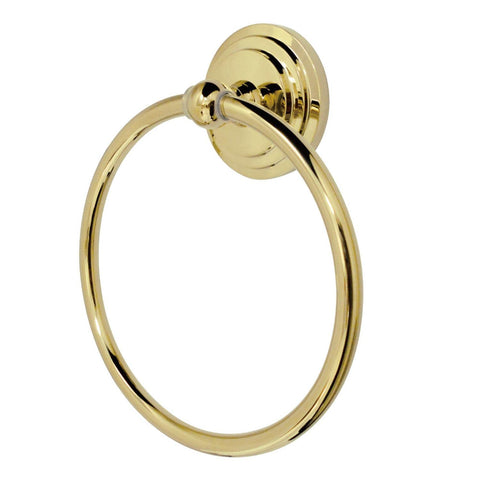 Kingston Brass BA2714PB Milano Towel-Ring, 6-Inch, Polished Brass