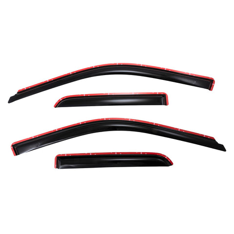 TrailFX Window Rainguards Fits 2009-2018 Dodge Ram 1500 Low Profile in-Channel Smoke Window Vents Acrylic Rainguards Snap-in Installation Set of 4 Covers TrailFX 4101IC