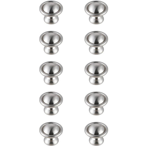 Elegant Lighting Indoor Modern Home Decorative Cabinet/Drawer Hardware Kadea 1.2" Diameter Brushed Nickel Mushroom Knob Multipack (Set of 10)