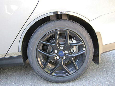 QAA is Compatible with 2015-2018 Ford Focus 4 Piece Stainless Wheel Well Accent Trim WQ55346