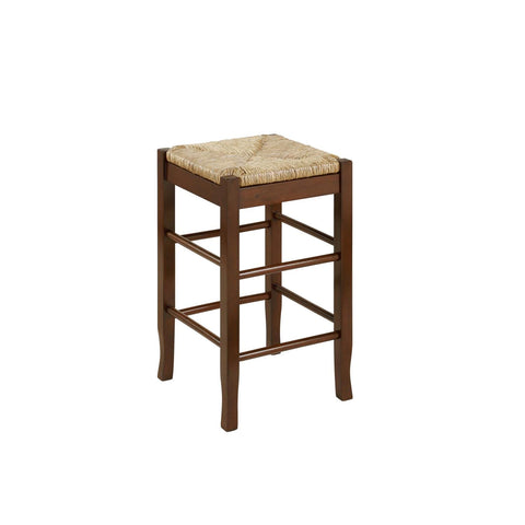 Boraam Square Rush Backless Counter Height Kitchen Stool - Cappuccino Finish
