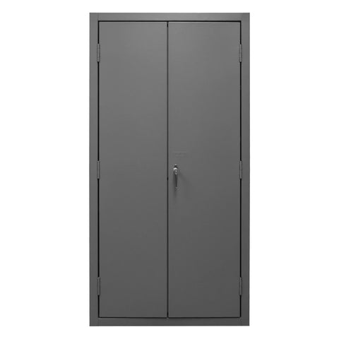 Durham 14 Gauge Welded Steel Heavy Duty Flush Door Style Storage Cabinet, 3500-95, 2700 lbs Capacity, 24" Length x 36" Width x 84" Height, 3 Adjustable Shelves