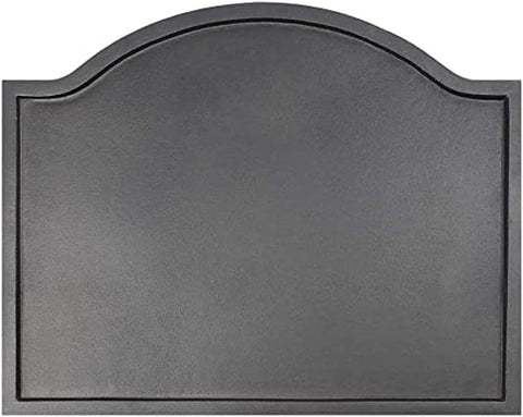 Oakestry Plain Design Cast Iron Fireback with Matte Black Finish,Traditional Decorative Firebacks, Small