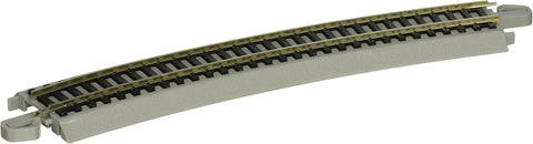 Bachmann Trains - Snap-Fit E-Z TRACK 22” RADIUS CURVED TRACK - BULK (50 pcs) - NICKEL SILVER Rail With Gray Roadbed - HO Scale