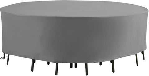 Round Outdoor Furniture Cover For Patio Set Gray
