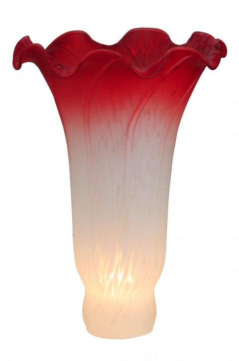 Meyda Tiffany 143645 Lighting, 4" Width x 6" Height, White/Red