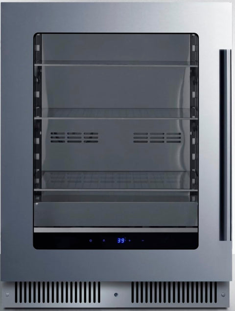 Summit 24” Built-In Beverage Center, Shallow 18” Depth, Stainless Steel - SDHG2443LHD (Left Handed Door Swing)