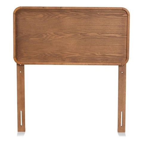 Baxton Studio Mailene Mid-Century Modern Walnut Brown Finished Wood Twin Size Headboard