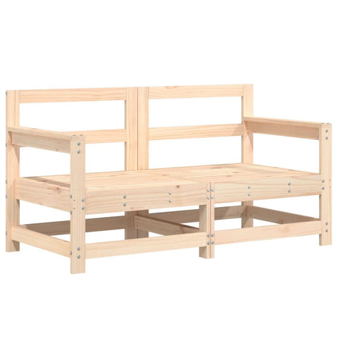 vidaXL Patio Corner Sofas/Outdoor Loveseat Furniture - Solid Pine Wood Garden/Patio/Terrace Seating Set - Modular Design, Natural ic Look