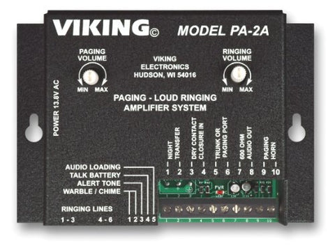 Viking PA-2A Paging / Loud Ringer Amplifier (includes 25AE horn)