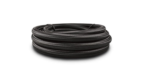 Vibrant Performance 50ft Roll of Black Nylon Braided Flex Hose -8AN