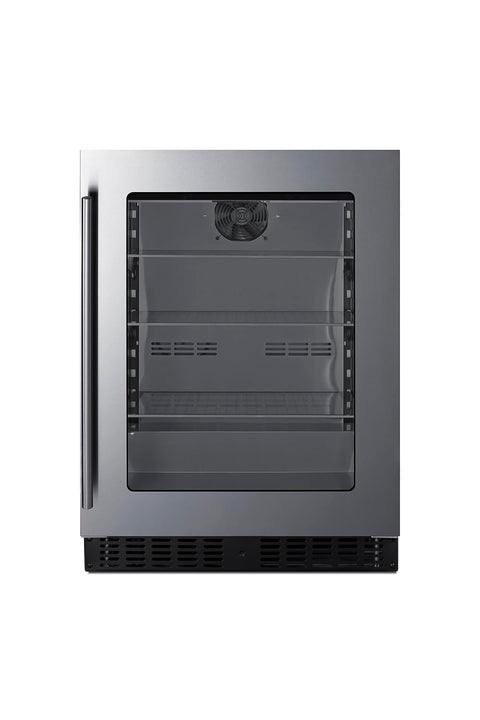 Summit 24” Beverage Center, Shallow Depth, Built-In Beverage Center, ADA Compliant, 3.25 cu.ft. Capacity, Stainless Steel - ASDG2411