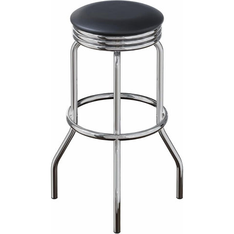 Oakestry Summit Two Piece Stool Set Crafted from Solid Wood with Comfortable Saddle Seats and Sturdy Footrests Ideal for Kitchen Island Dining Room or Home Bar Use Features a Rich Espresso Finish