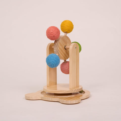 Armarkat The Complete Interactive Play Center: Pinewood Ferris Wheel Cat Toy