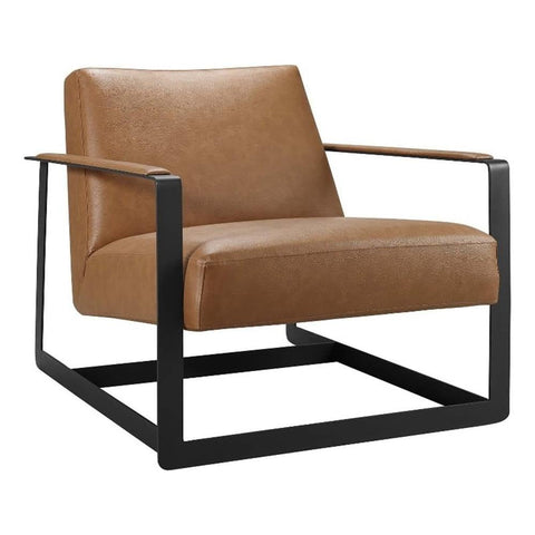 Modway EEI-2075-TAN Seg Upholstered Vinyl Accent Chair, Tan
