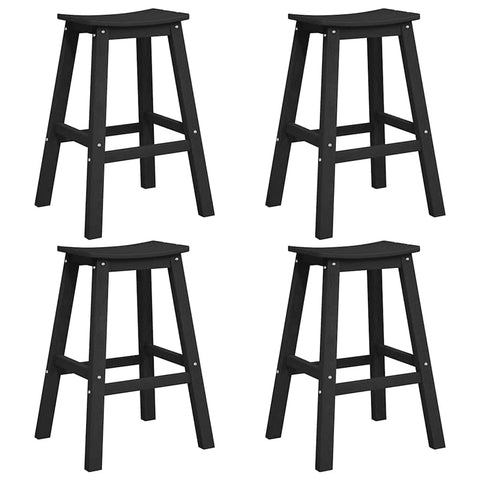 vidaXL Garden Bar Set 4 pcs Black HDPE, Chill in style with this modern outdoor lounge set, perfect for gardens, patios, and terraces