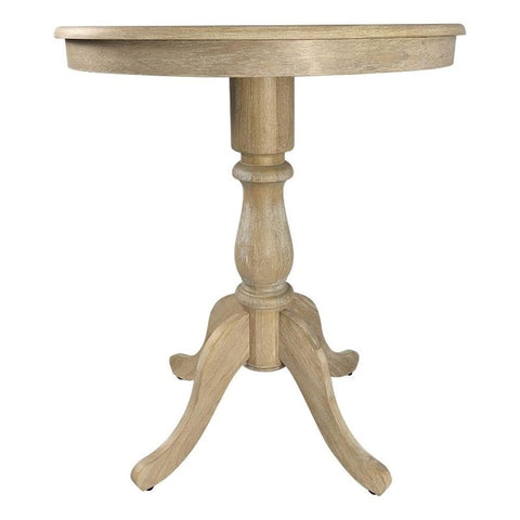 Fairview 30 in Round Pedestal Bar Table - Natural Driftwood