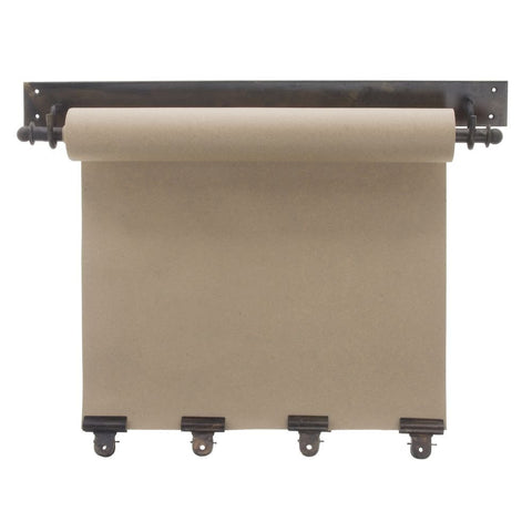HANGING NOTE ROLL WITH 4 BRASS FINISH CLIPS 22IN