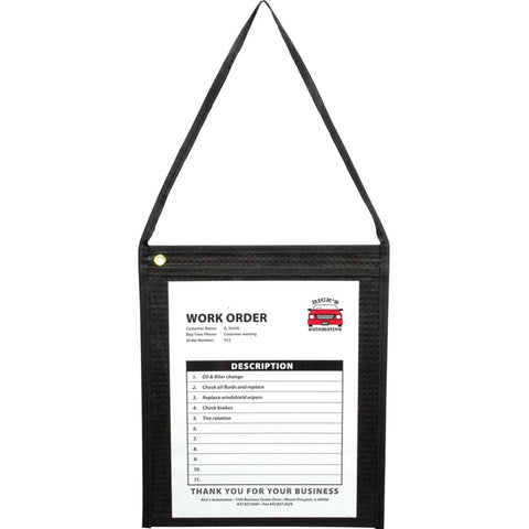 C Line Products CLI74112 9 x 12 in Fabric Hanging Strap Shop Ticket Holder Pack of 15
