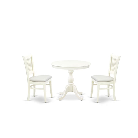 East West Furniture AMVA3-LWH-C Dining Set, Regular