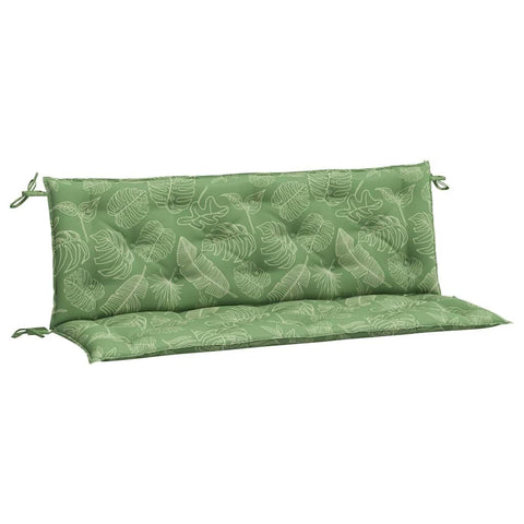 vidaXL Indoor/Outdoor Bench Cushions 2 pcs, Patio Loveseat Cushions, Porch Swing Seat Cushions, Non-Slip, Water-Repellent, Breathable, Resilient, Leaf Pattern 59.1"x19.7"x2.8" Oxford Fabric