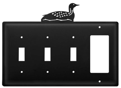 Village Wrought Iron Loon Triple Switch & GFCI