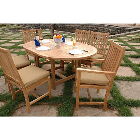 Anderson Teak Bahama Wilshire 7-Pieces Extension Dining Set