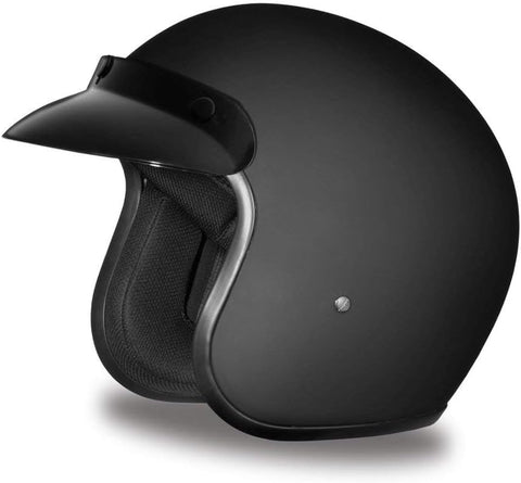 Daytona Helmets Retro 3/4 Open Face Motorcycle Helmet - Vintage Style, DOT Approved Helmet for Men & Women, Lightweight, Adjustable Fit, Removable Visor - Bike, Moped, Chopper, Scooter Helmet