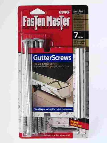 FastenMaster No. 7 x 7 in. L Square Round Head Galvanized Steel Gutter Screws 10 per box 10 pk