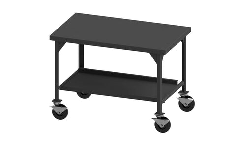 Durham HDWBM-3660-8PHSB-95 Mobile Workbench, Side Brakes, 60 x 36, Gray