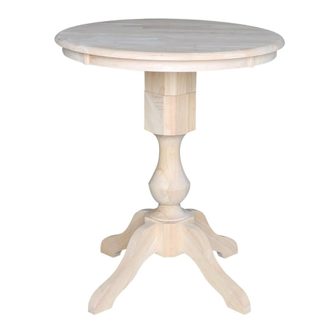 IC INTERNATIONAL CONCEPTS 30" Round Top Pedestal Table - 34.9" H