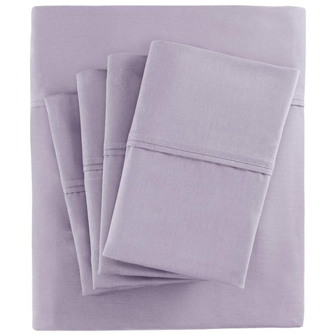 Oakestry 6-Pc 800 Tc Silky Bed Comfy Sateen Sheet Set Bedding Hotel Luxury for Women and Men Wrinkle-Resistant, Fade & Stain Resistant, Queen Size, Purple