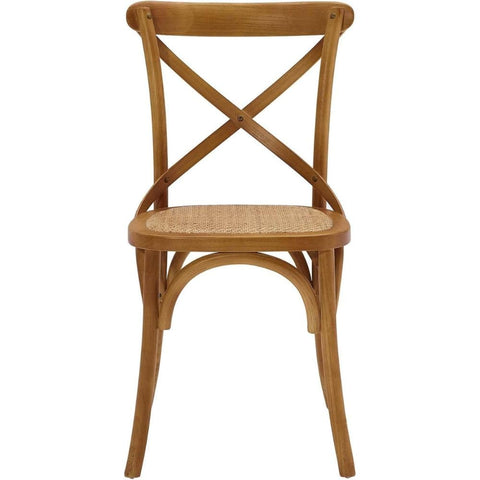 Oakestry Set of 4 Rustic Farmhouse Dining Chairs Walnut Elm Wood Rattan Cane Back Vintage Accent Elegant Handcrafted Mid-Century Country Versatile Seating Modern Kitchen