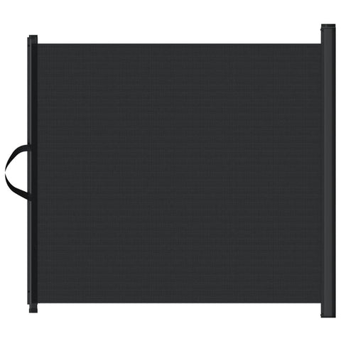 vidaXL Retractable Pet Gate Dog Barrier Fence - Black - Kitchen/Bedroom/Stair - 40.4" H x 49.2" W - Polyester, Powder-Coated Iron