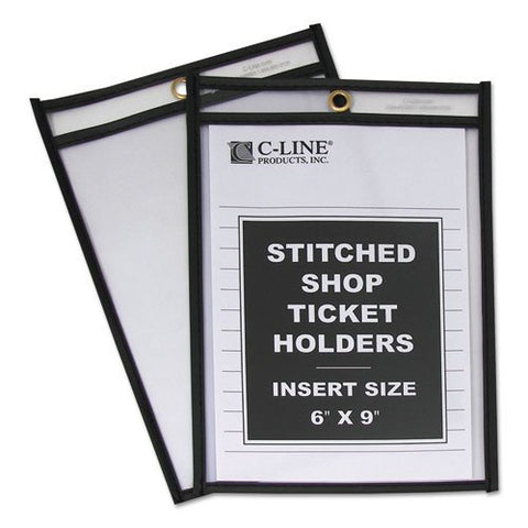 Shop Ticket Holders, Stitched, Both Sides Clear, 50", 6 x 9, 25/BX