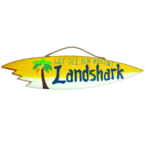 RAM Outdoor Decor Poly Resin Hand-Painted Landshark Wall Art Sign