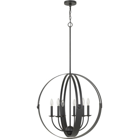 60W x 6 Valais Metal Chandelier