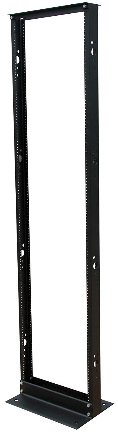 Tripp Lite 45U 2-Post Open Frame Rack, Network Equipment Rack, 12-24 Threaded and Numbered Mounting Positions, 800 lbs Capacity, 5-Year Warranty (SR2POST)